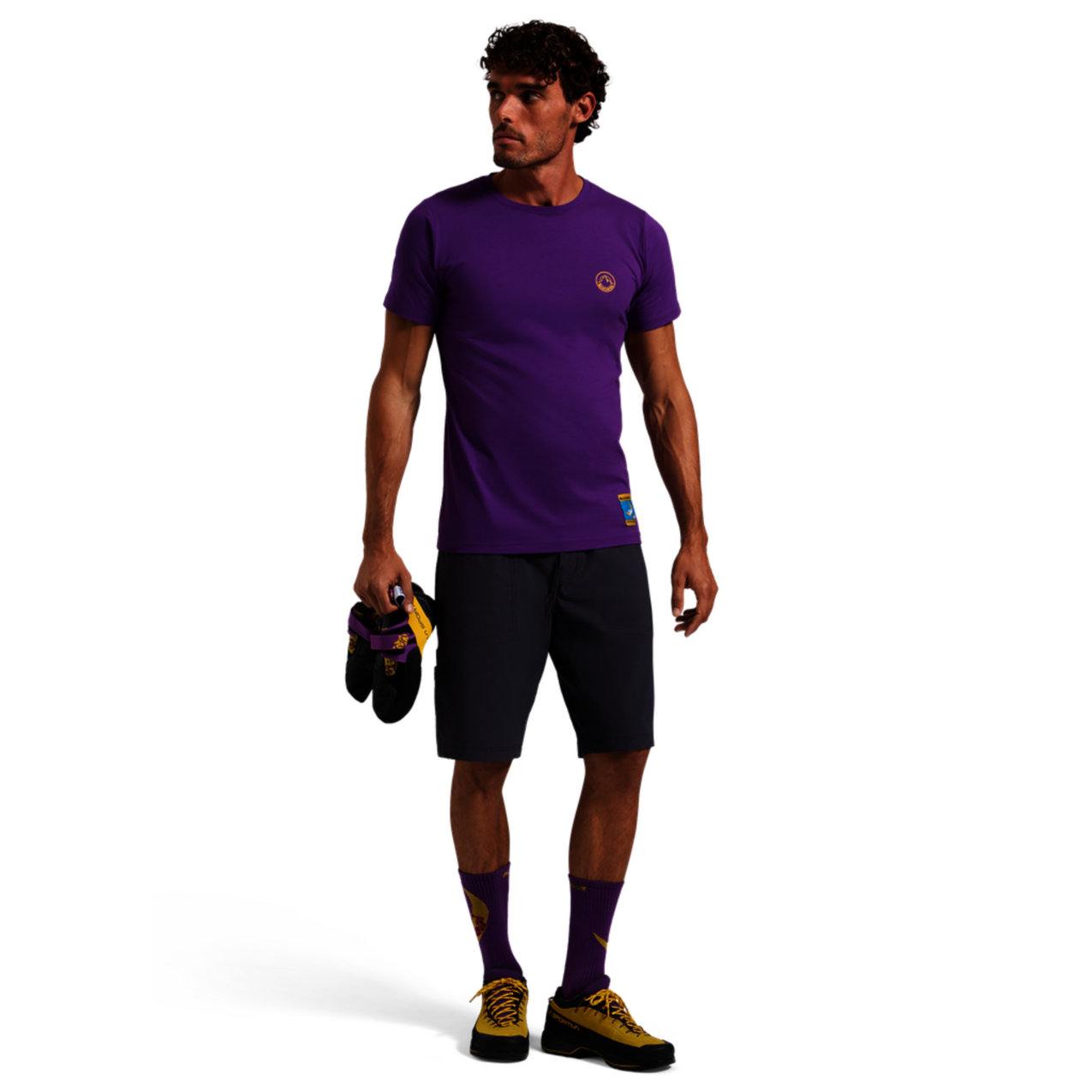 Climbing on the Moon T-Shirt Hombre Camiseta Escalada La Sportiva