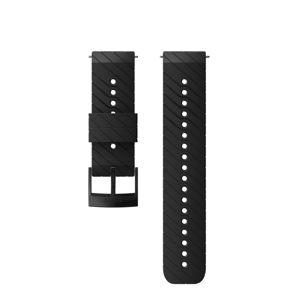24 Ath3 Silicone Strap Black/SteelElectronica Trail Running Suunto