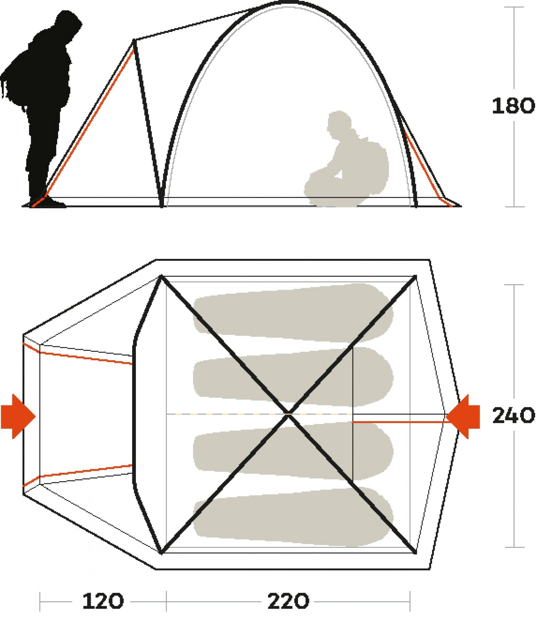 Tent Tenere 4 Tiendas Acampada Ferrino