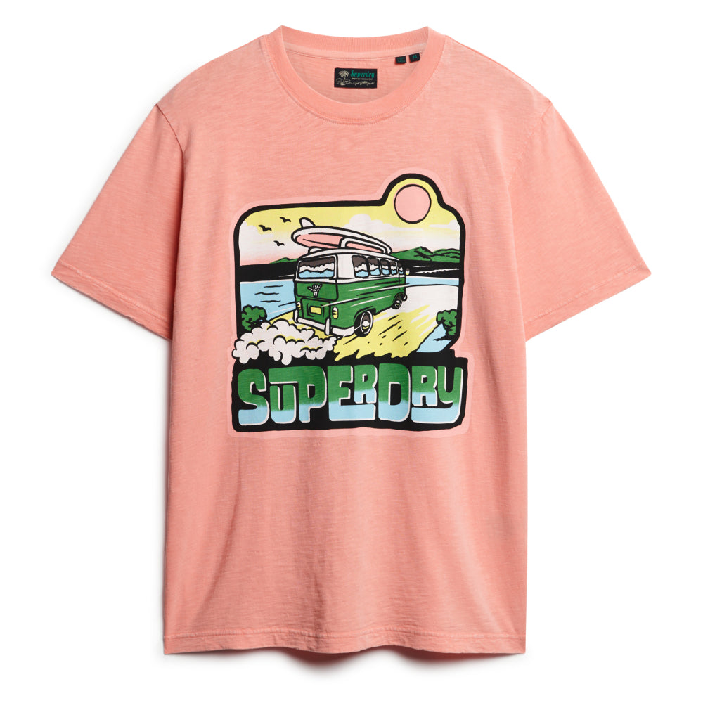 Neon Travel Graphic Loose Tee Camisetas Hombre Lifestyle Superdry