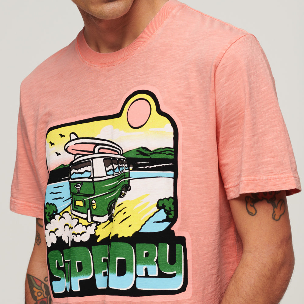 Neon Travel Graphic Loose Tee Camisetas Hombre Lifestyle Superdry