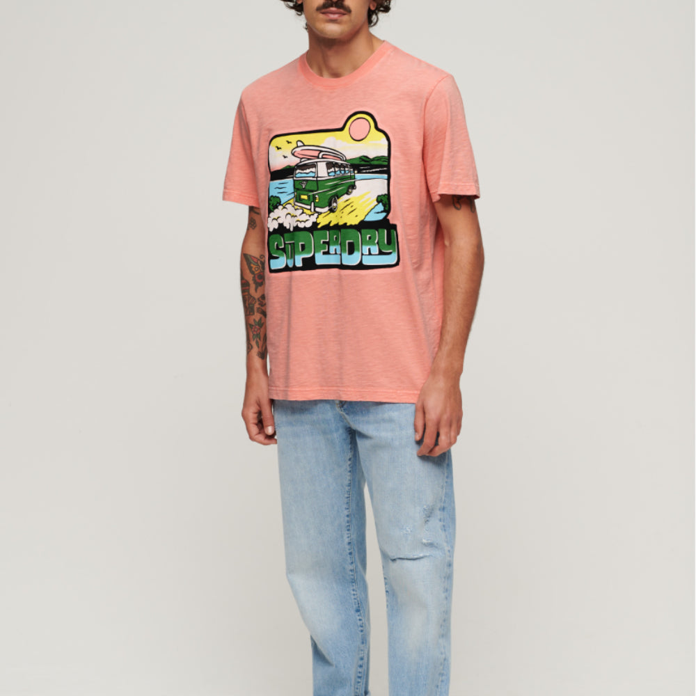 Neon Travel Graphic Loose Tee Camisetas Hombre Lifestyle Superdry