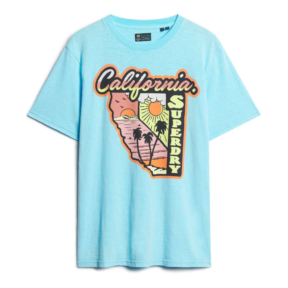 Neon Travel Graphic Loose Tee Camisetas Hombre Lifestyle Superdry