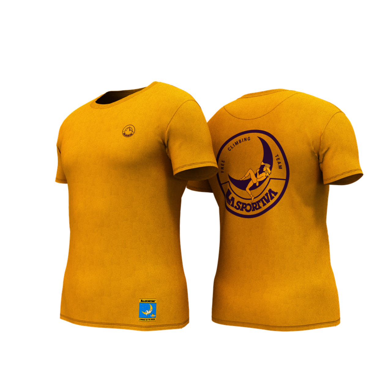 Climbing on the Moon T-Shirt Hombre Camiseta Escalada La Sportiva