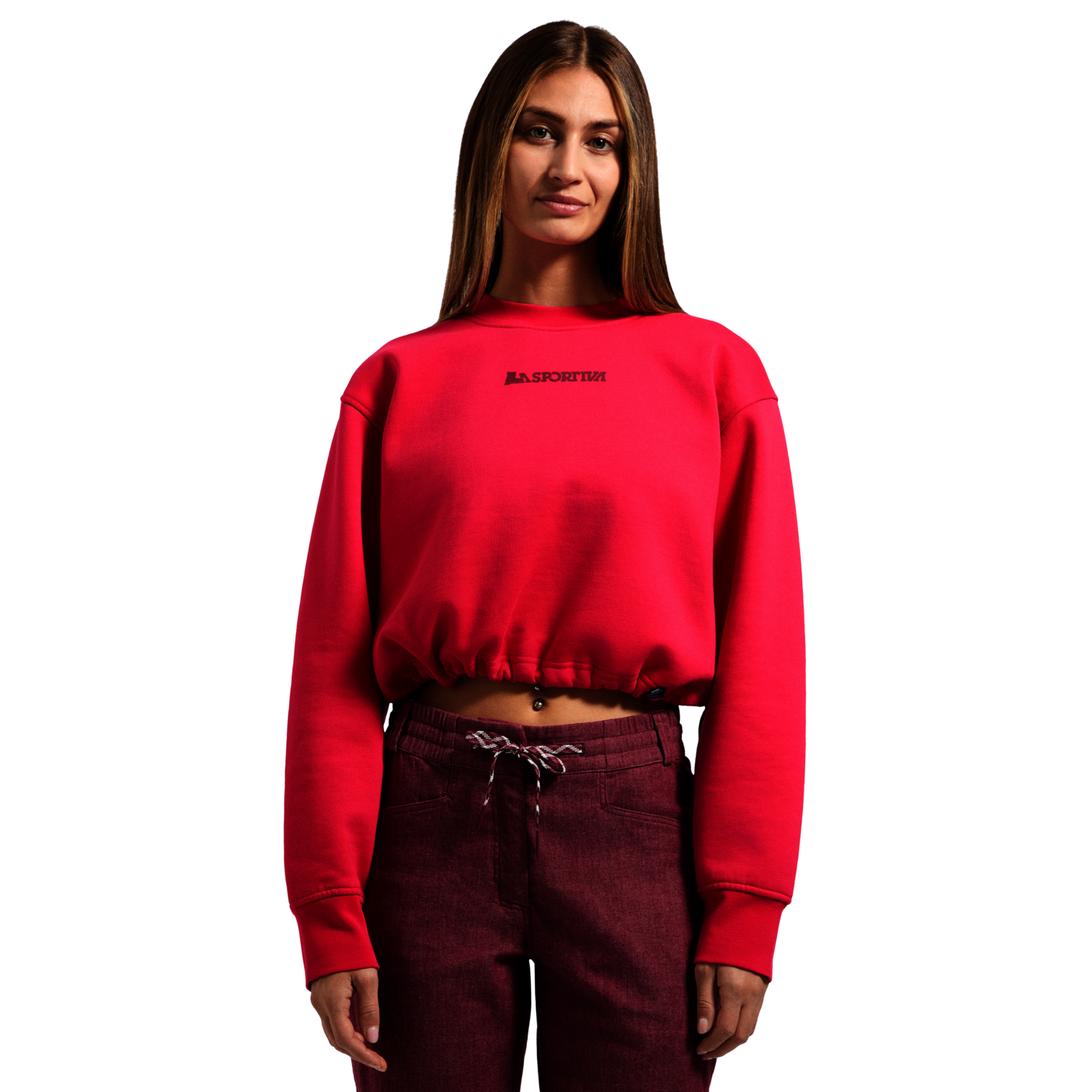 Heritage Logo Crop Sweater Mujer Sudadera La Sportiva