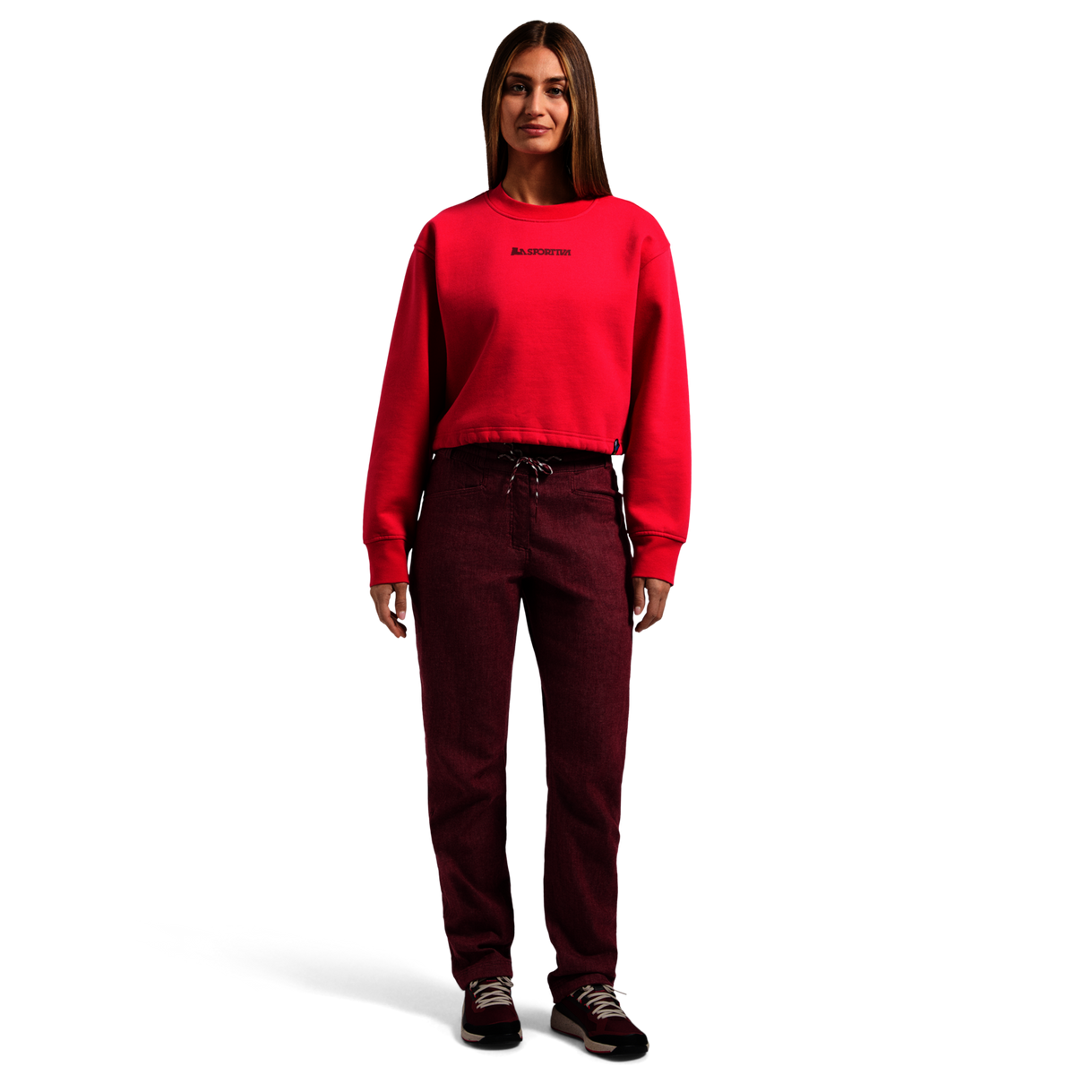 Heritage Logo Crop Sweater Mujer Sudadera La Sportiva