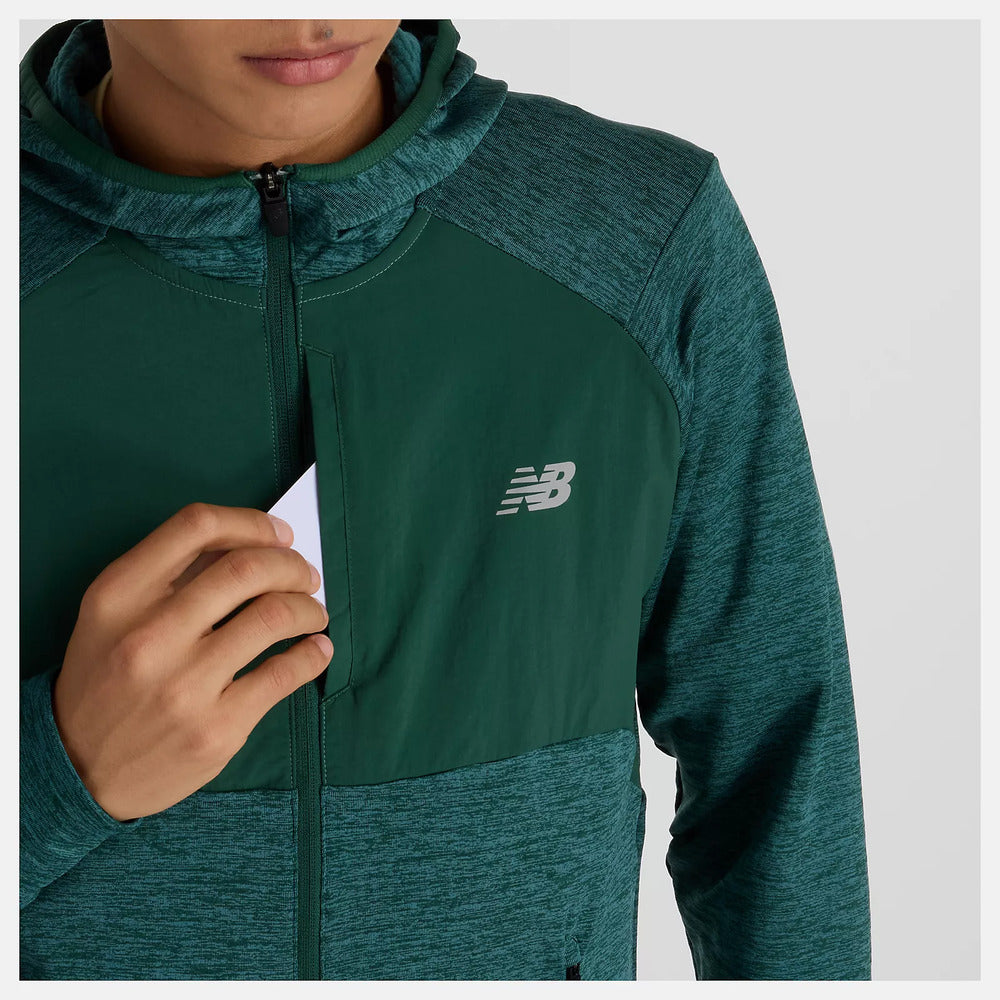 Heat Grid Hooded Full Zip Hombre Forro Trail Running New Balance