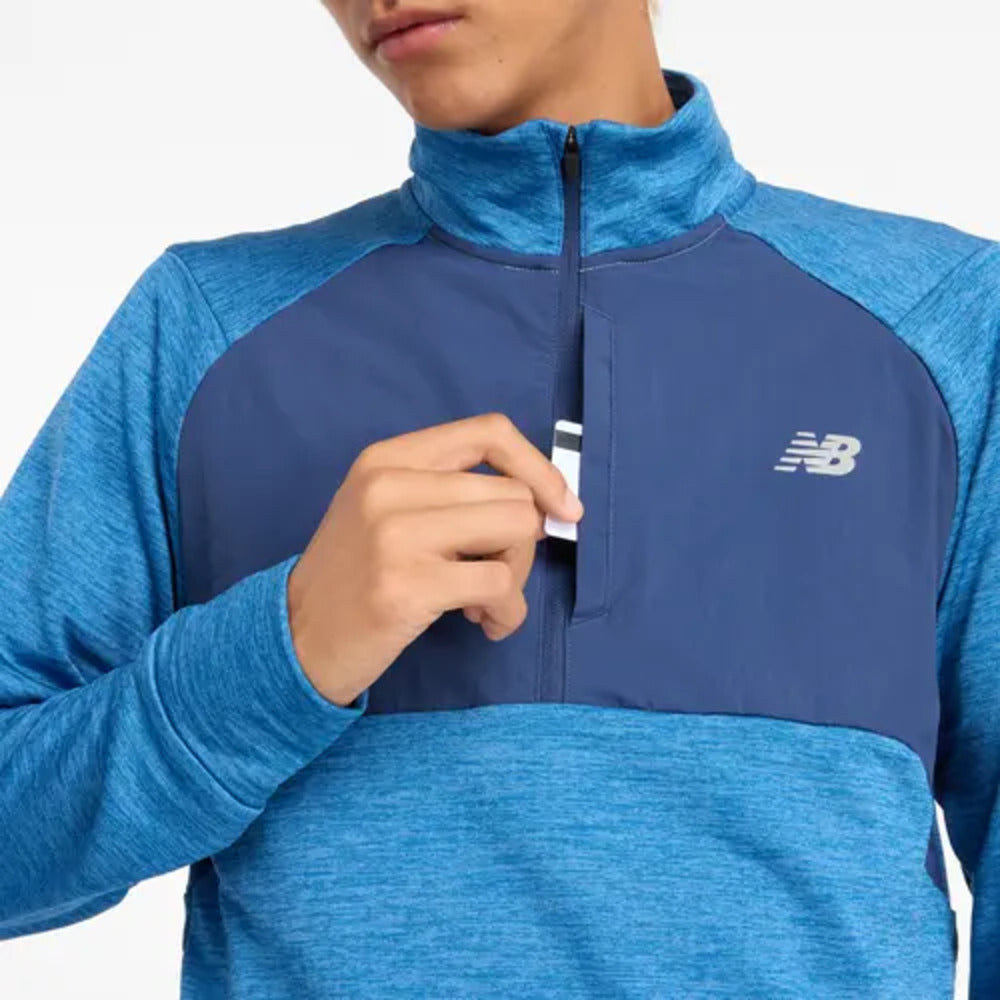 Athletics Heat Grid 1/2 Zip Hombre Forro Trail Running New Balance