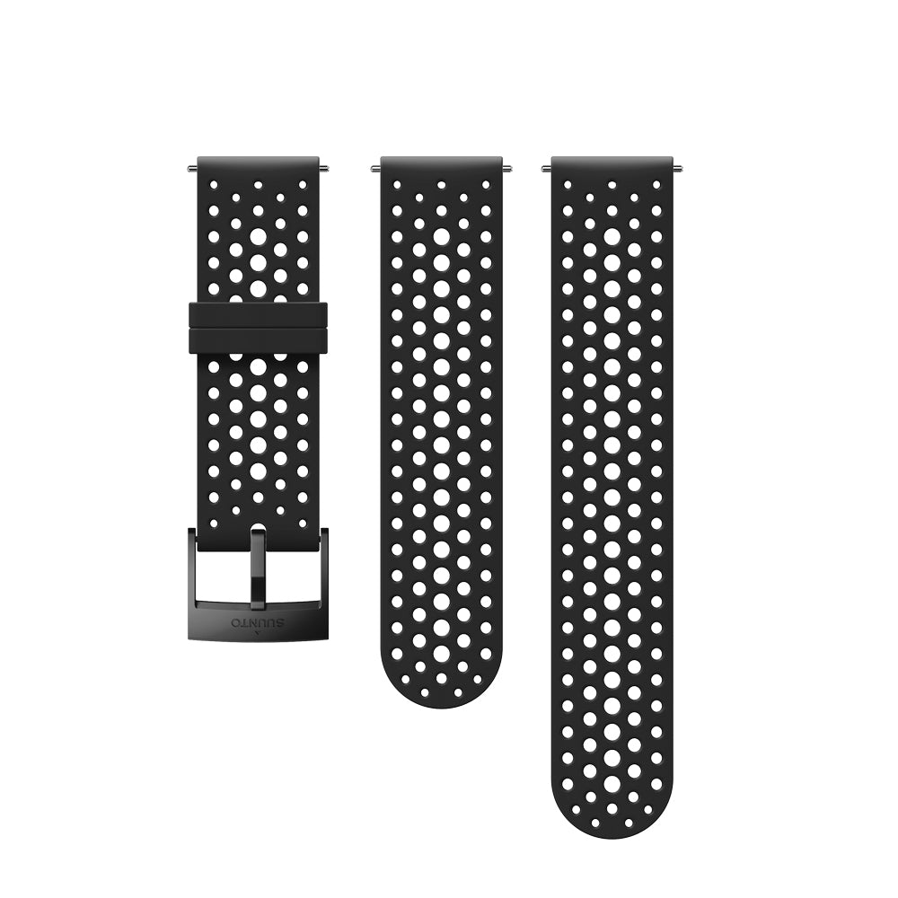 24 Ath1 Silicone Strap Black/Black S+M Electronica Trail Running Suunto